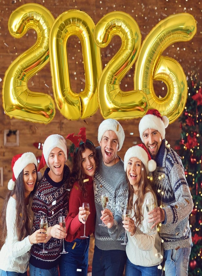 KALOR 32 Inch 2026 Gold Foil Number Balloons, 2026 New Years Decorations for 2026 Happy New Year Eve and Graduations Party Supplies - Image 4